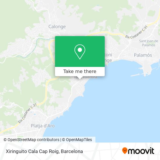 Xiringuito Cala Cap Roig map
