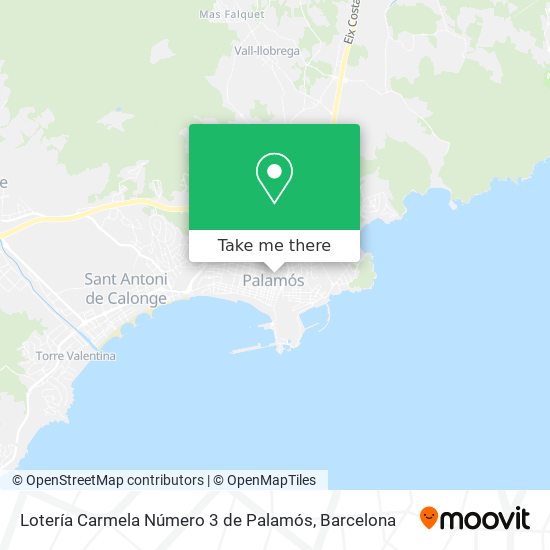 Lotería Carmela Número 3 de Palamós map