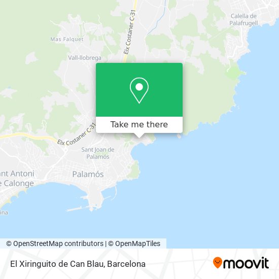 El Xiringuito de Can Blau map