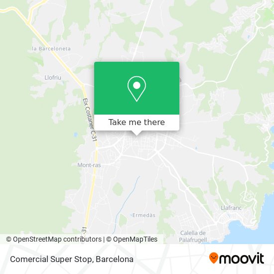 Comercial Super Stop map