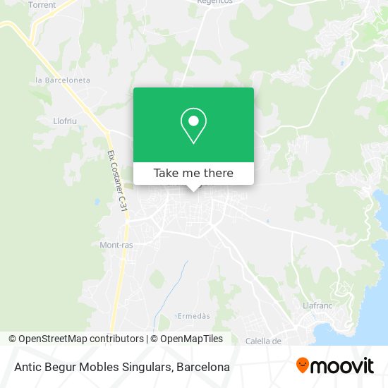 Antic Begur Mobles Singulars map