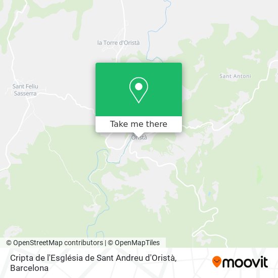 Cripta de l'Església de Sant Andreu d'Oristà map