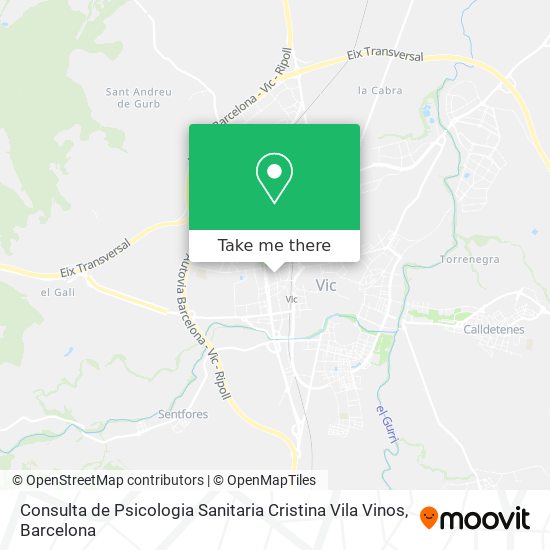 Consulta de Psicologia Sanitaria Cristina Vila Vinos map