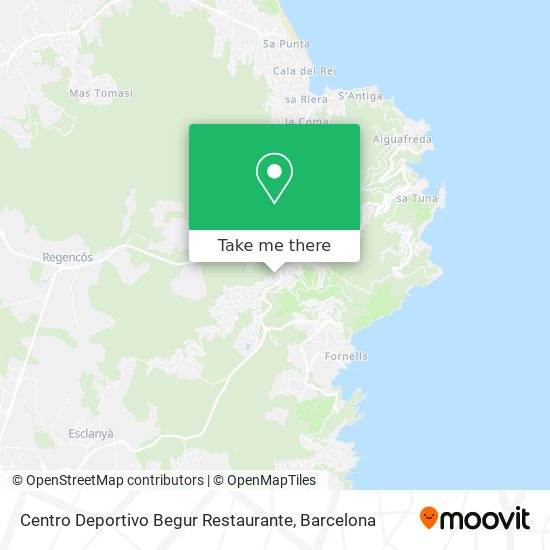 Centro Deportivo Begur Restaurante map