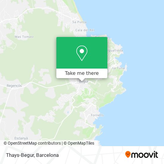 Thays-Begur map