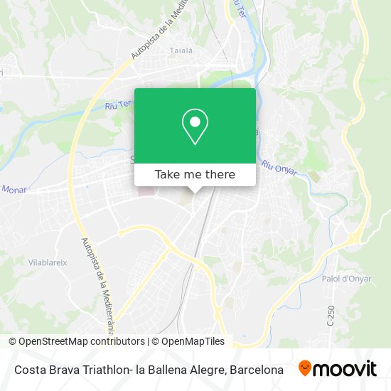 Costa Brava Triathlon- la Ballena Alegre map