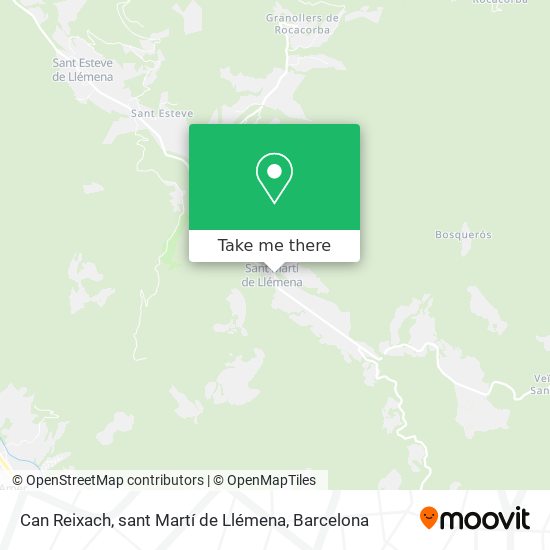 Can Reixach, sant Martí de Llémena map