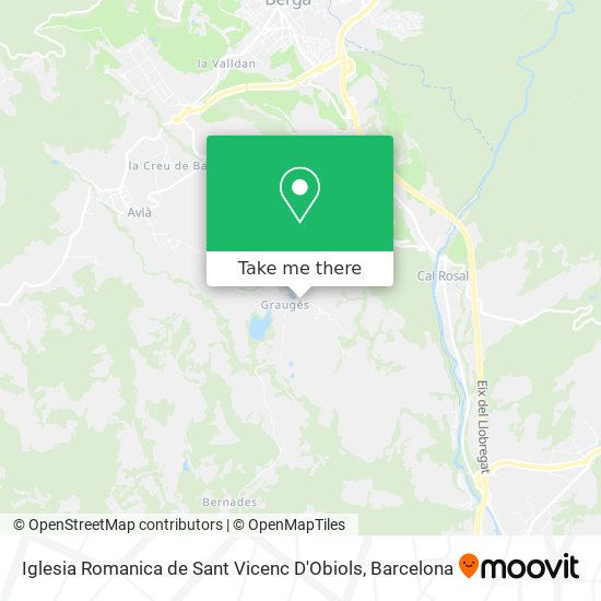 Iglesia Romanica de Sant Vicenc D'Obiols map