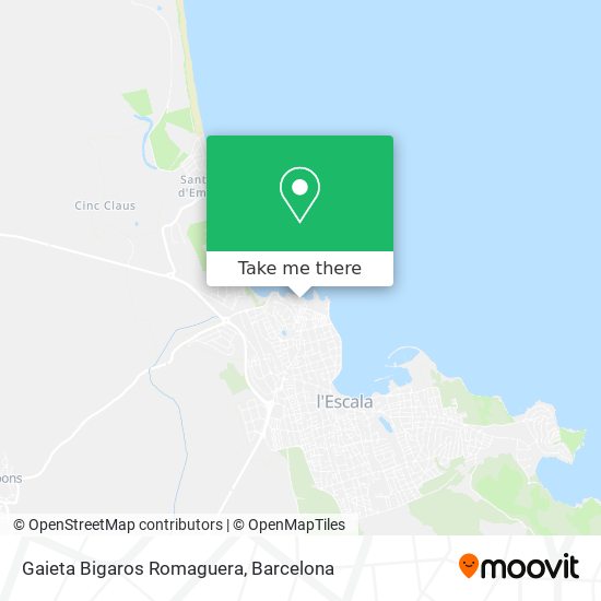 Gaieta Bigaros Romaguera map