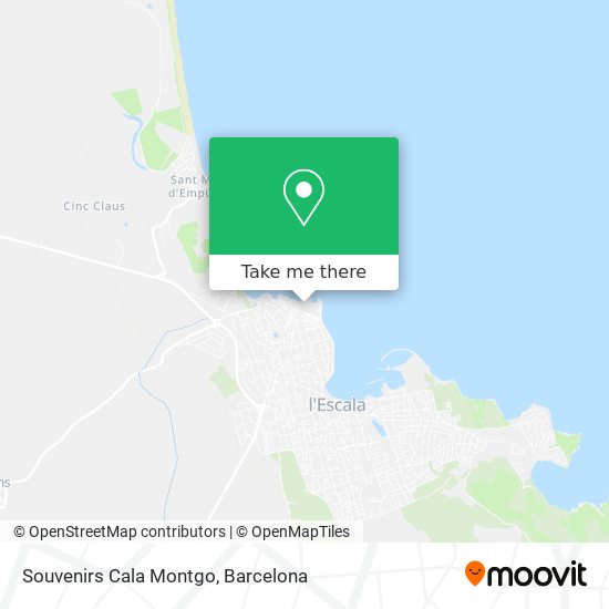 Souvenirs Cala Montgo map