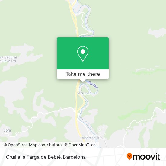 Cruïlla la Farga de Bebié map