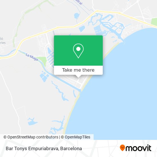Bar Tonys Empuriabrava map