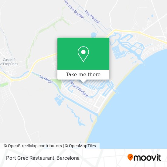 mapa Port Grec Restaurant