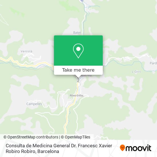 Consulta de Medicina General Dr. Francesc Xavier Robiro Robiro map