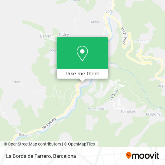 mapa La Borda de Farrero