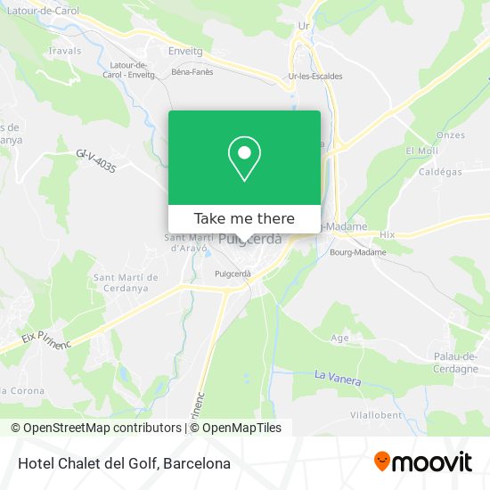 Hotel Chalet del Golf map
