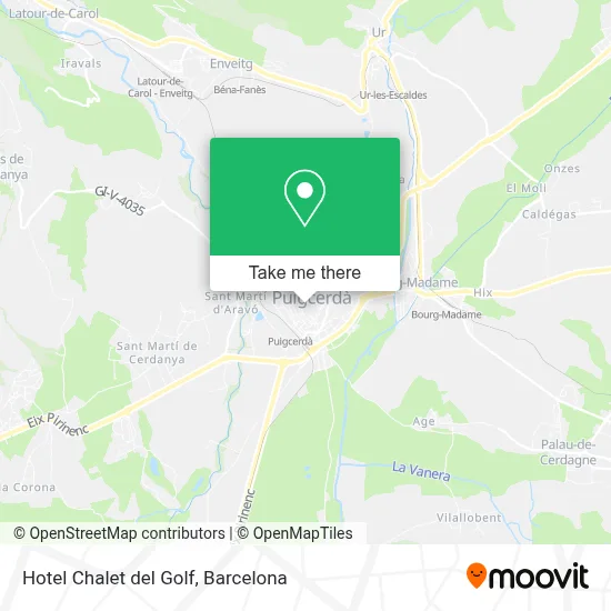 Hotel Chalet del Golf map