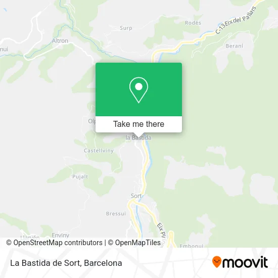 La Bastida de Sort map