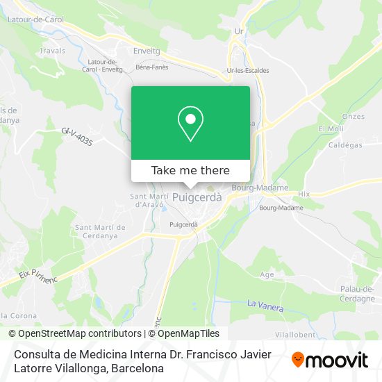 Consulta de Medicina Interna Dr. Francisco Javier Latorre Vilallonga map