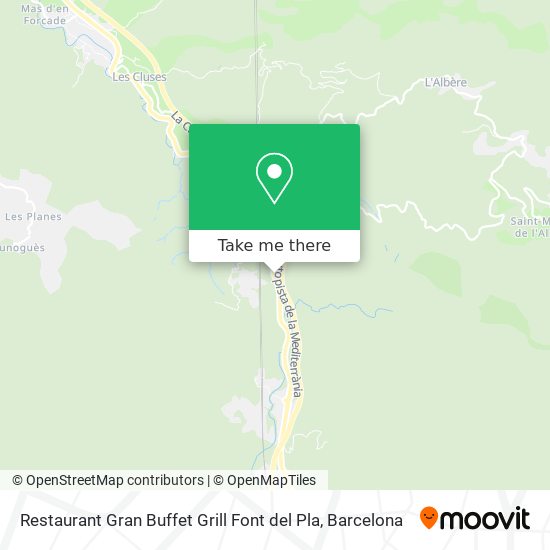 Restaurant Gran Buffet Grill Font del Pla map