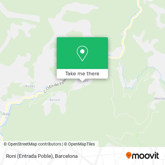 Roní (Entrada Poble) map