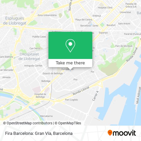 Fira Barcelona: Gran Vía map
