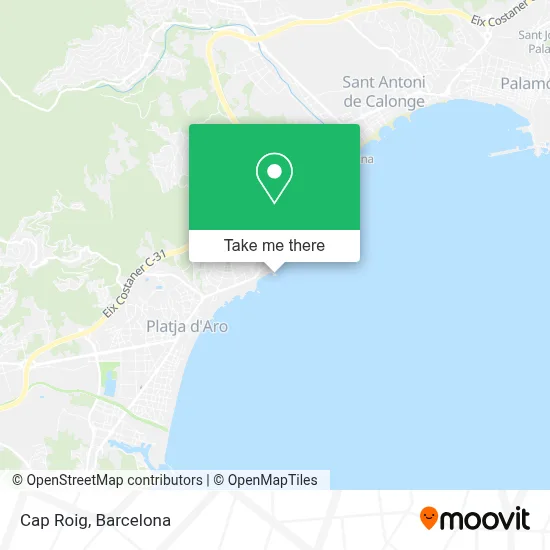 Cap Roig map