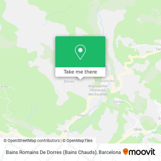 mapa Bains Romains De Dorres (Bains Chauds)