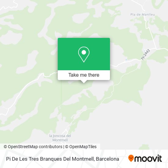 Pi De Les Tres Branques Del Montmell map