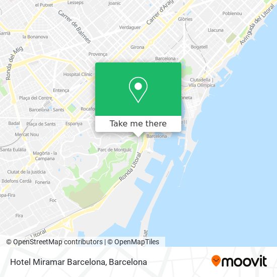 Hotel Miramar Barcelona map