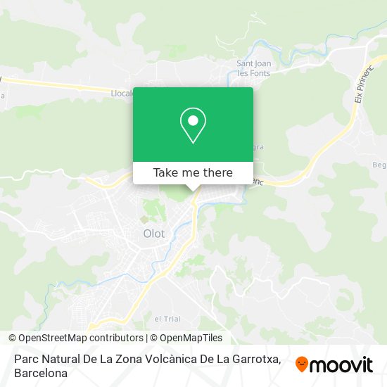 Parc Natural De La Zona Volcànica De La Garrotxa map