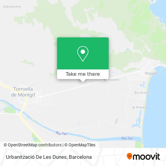 Urbanització De Les Dunes map