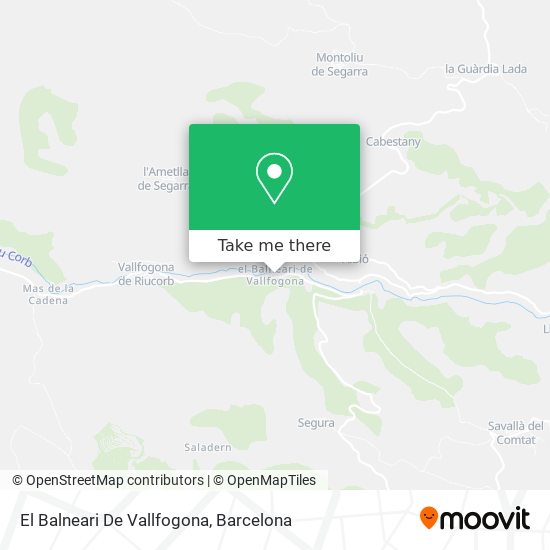 El Balneari De Vallfogona map