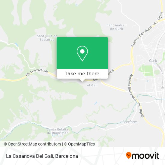 La Casanova Del Galí map