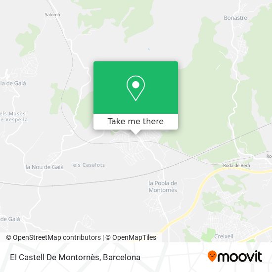 El Castell De Montornès map