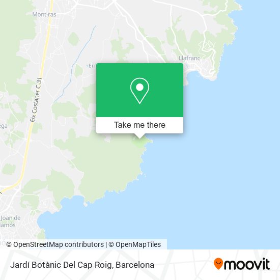 Jardí Botànic Del Cap Roig map