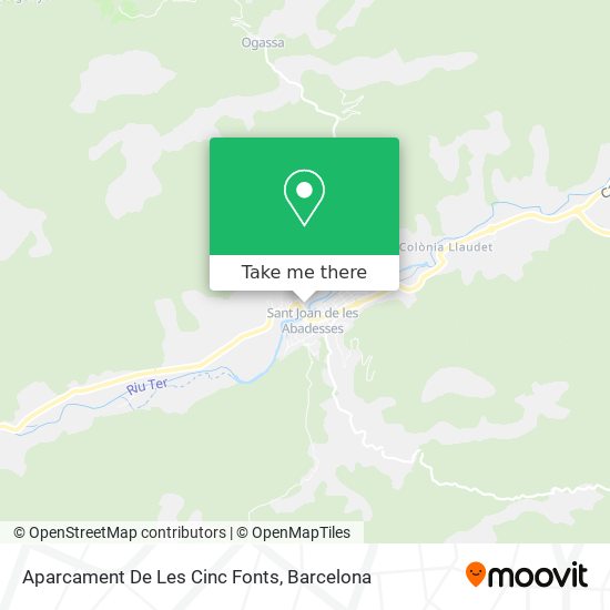Aparcament De Les Cinc Fonts map