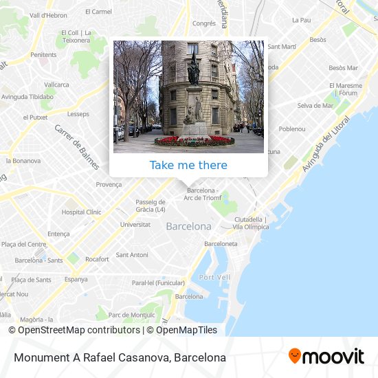 Monument A Rafael Casanova map