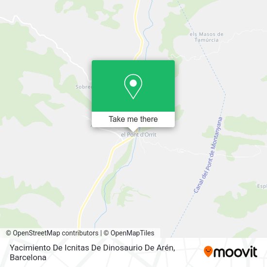 Yacimiento De Icnitas De Dinosaurio De Arén map