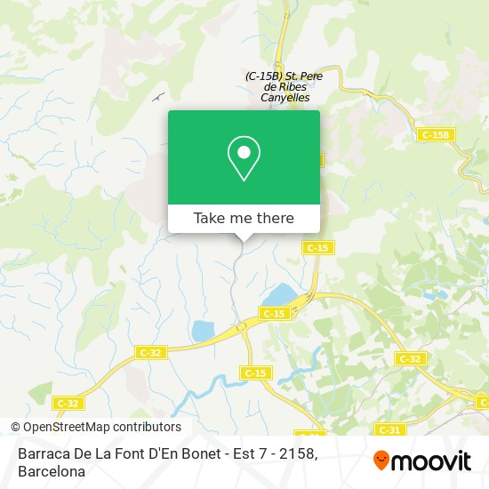Barraca De La Font D'En Bonet - Est 7 - 2158 map