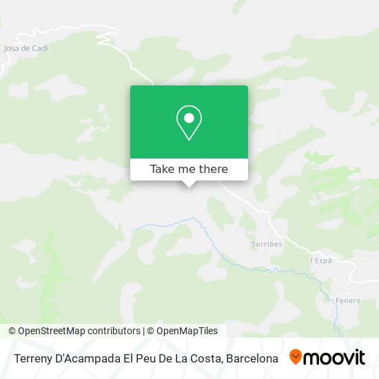 Terreny D'Acampada El Peu De La Costa map