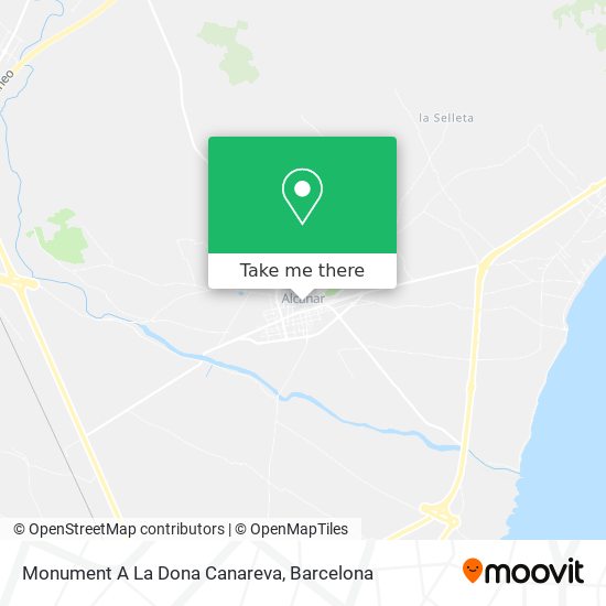 Monument A La Dona Canareva map