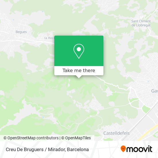 Creu De Bruguers / Mirador map