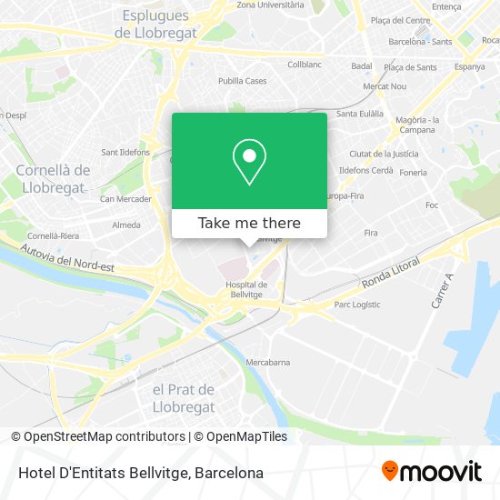 Hotel D'Entitats Bellvitge map