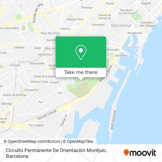 Circuito Permanente De Orientación Montjuïc map