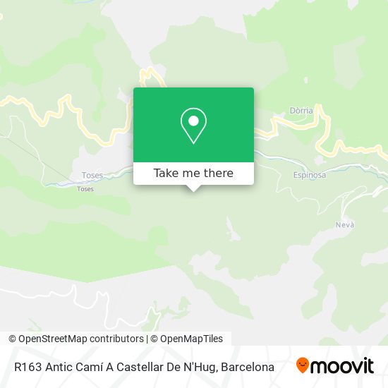 R163 Antic Camí A Castellar De N'Hug map