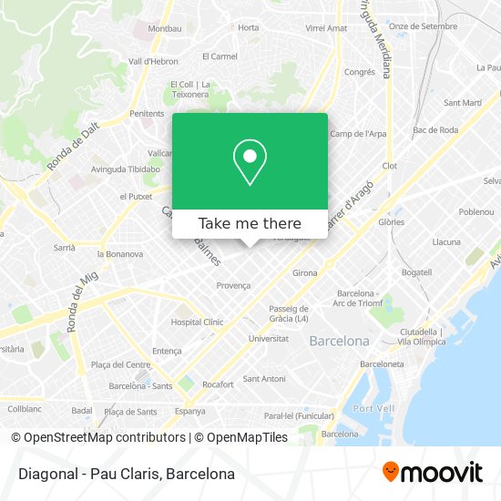 mapa Diagonal - Pau Claris
