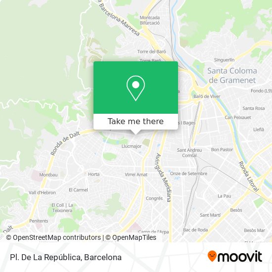 Pl. De La República map