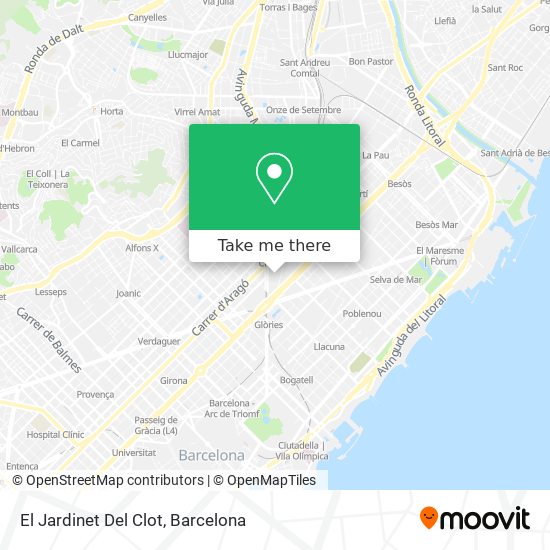 El Jardinet Del Clot map