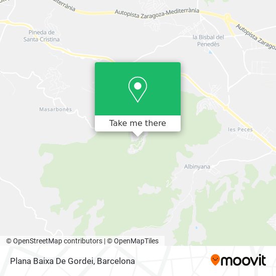Plana Baixa De Gordei map